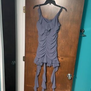 Elegant Dusty Purple Ruffled Cocktail Dress for Party, Dance or Homecoming